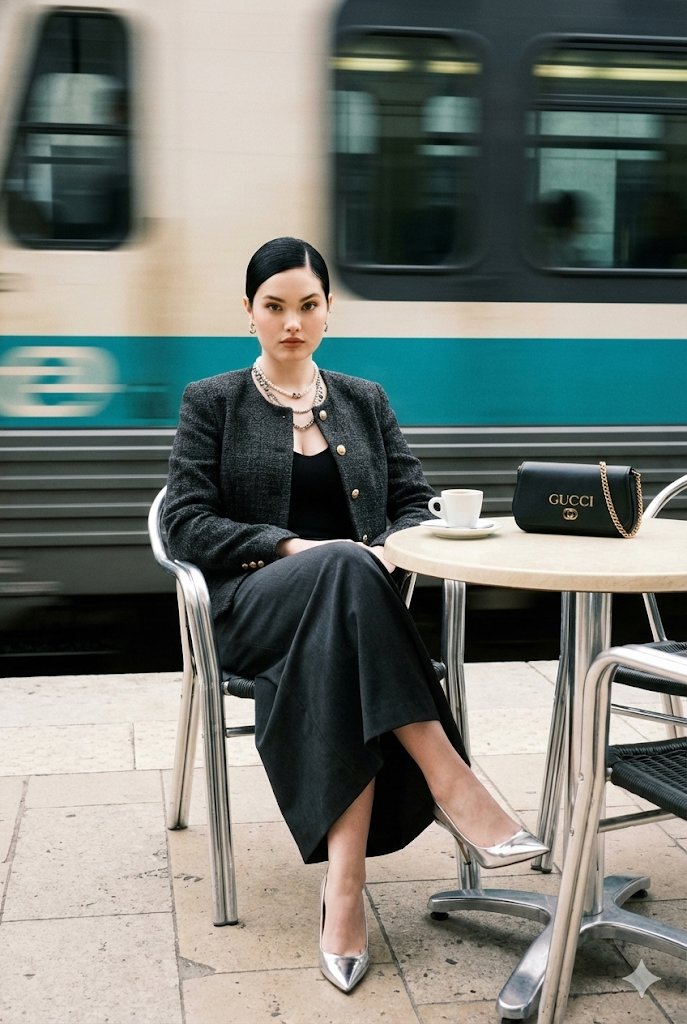 Ultra-Realistic Street-Fashion Portrait with Motion Blur — output 1