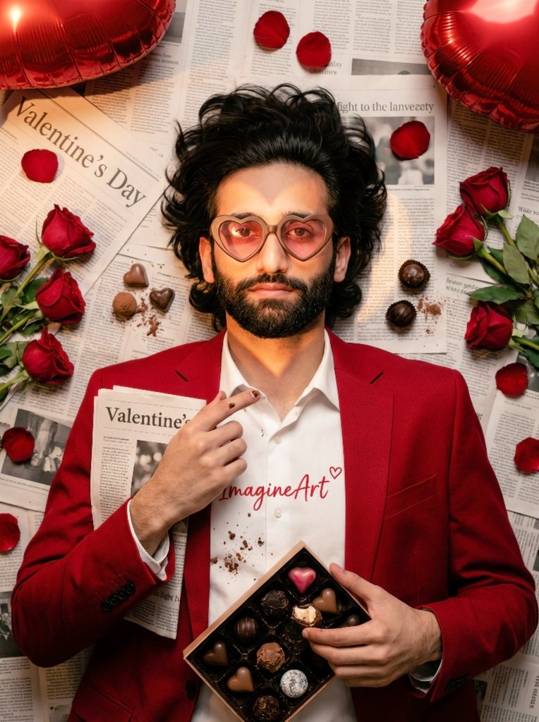 Valentine's Day Chocolate and Roses Editorial Portrait — output 1