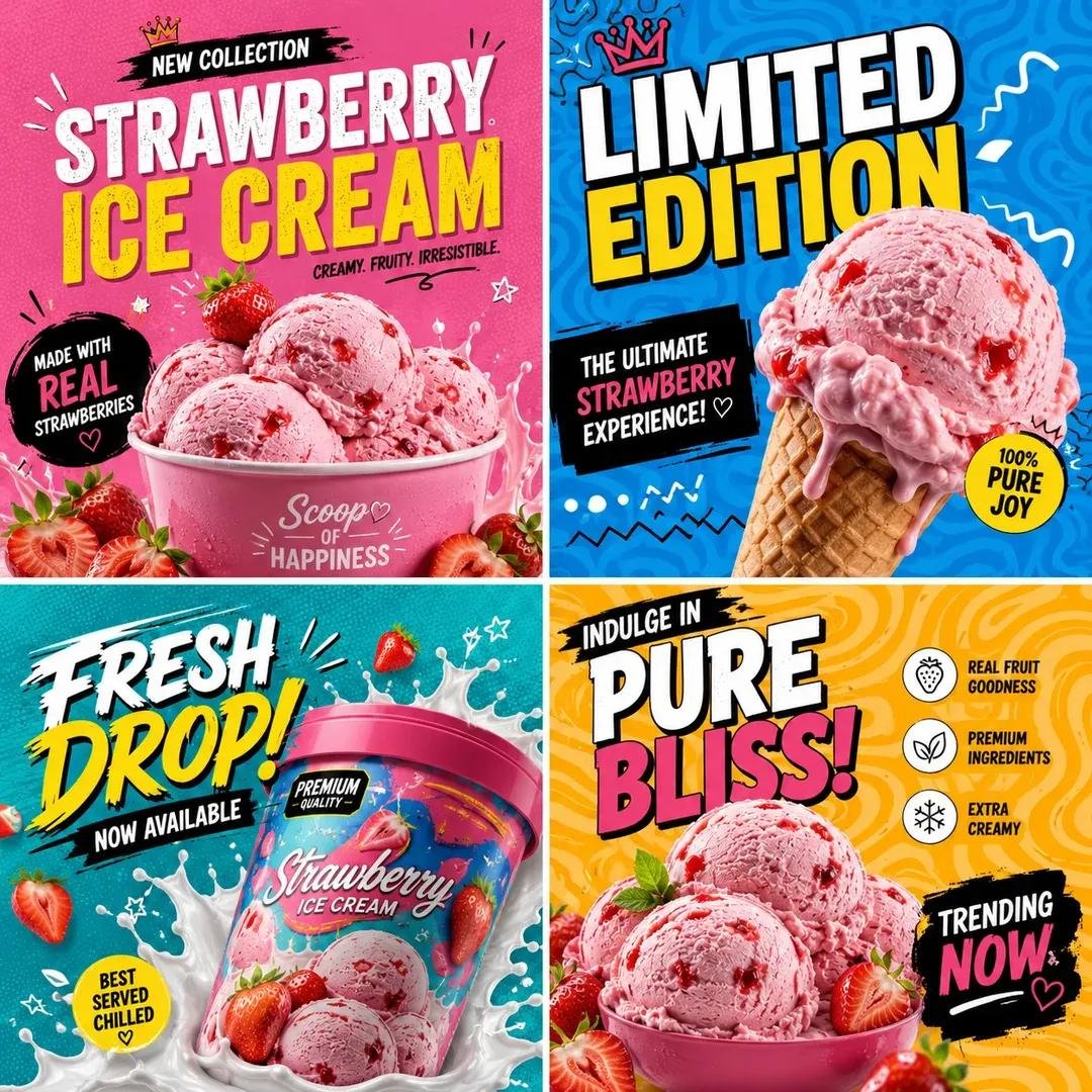 Product Marketing - Pop Art Product Branding Grid — output 1