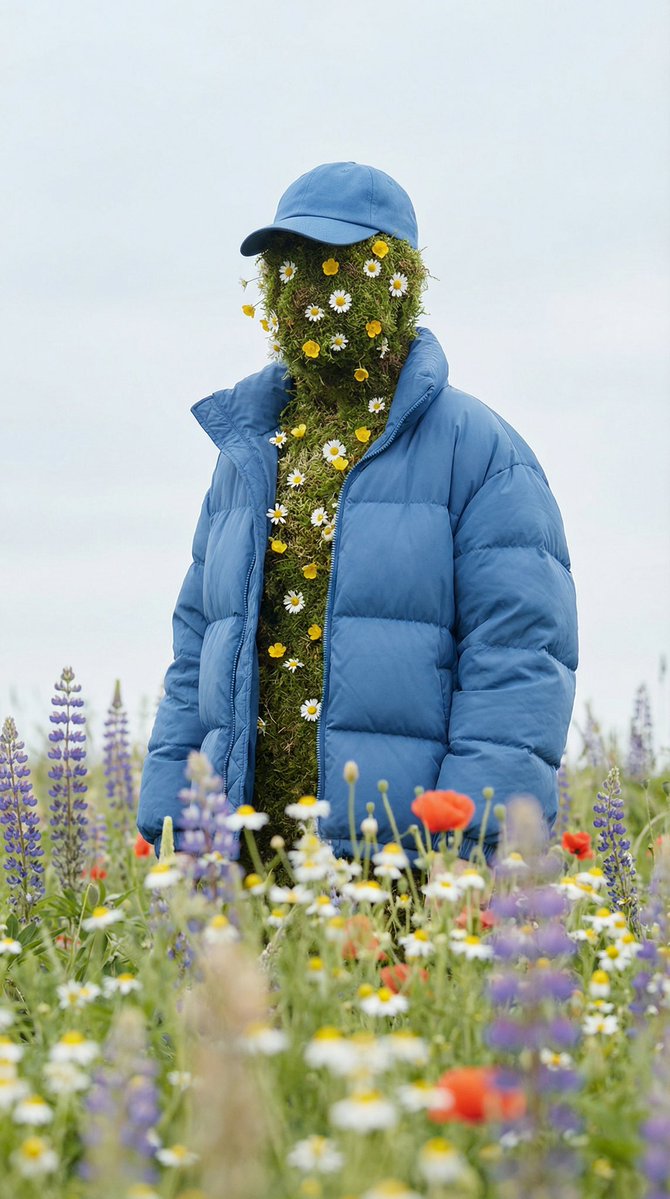 Surreal Nature Fashion Fusion Portrait — output 1