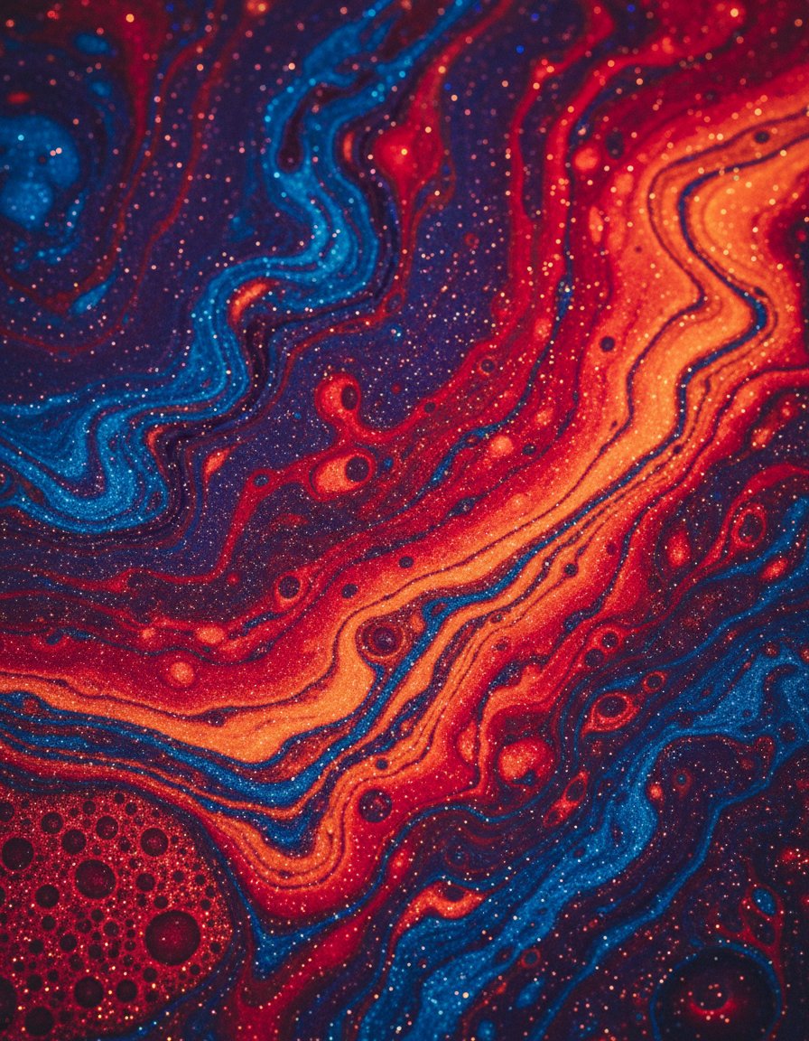 Abstract Iridescent Swirling Color Mixture — output 1