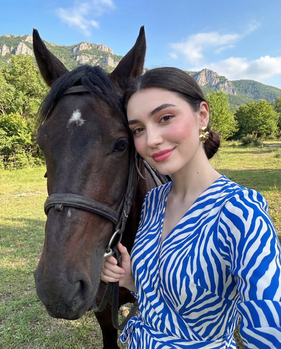 Luxury Lifestyle Portrait Prompt with Horse for Gemini Nano Banana Pro — output 1