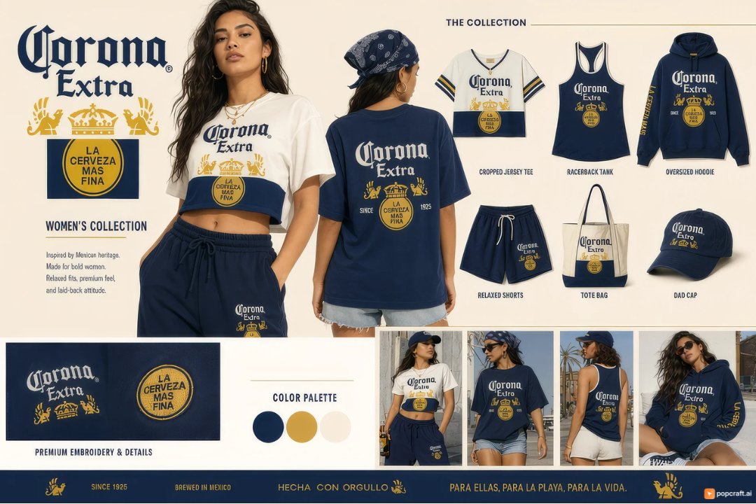 Product Marketing - Corona Brand Fashion Concept Board — output 1