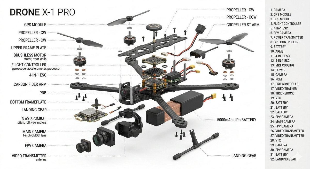 E-commerce Main Image - Exploded View Product Design Diagram Prompt โ output 1