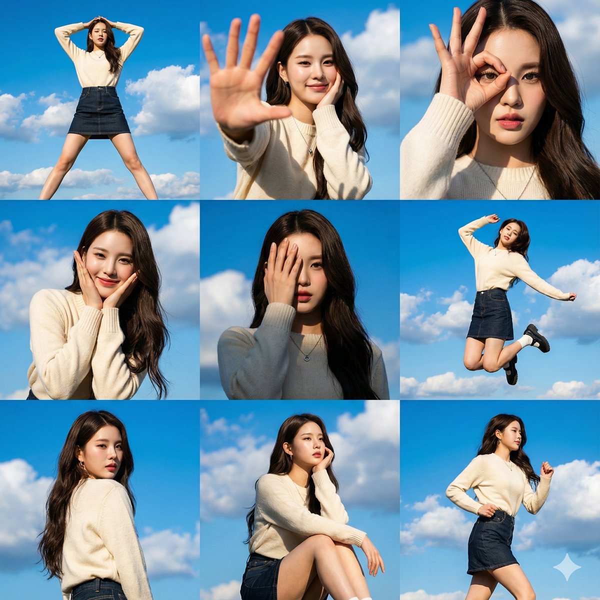 Social Media Post - High-Resolution 3x3 Photo Collage for Female Travel Photography — output 1