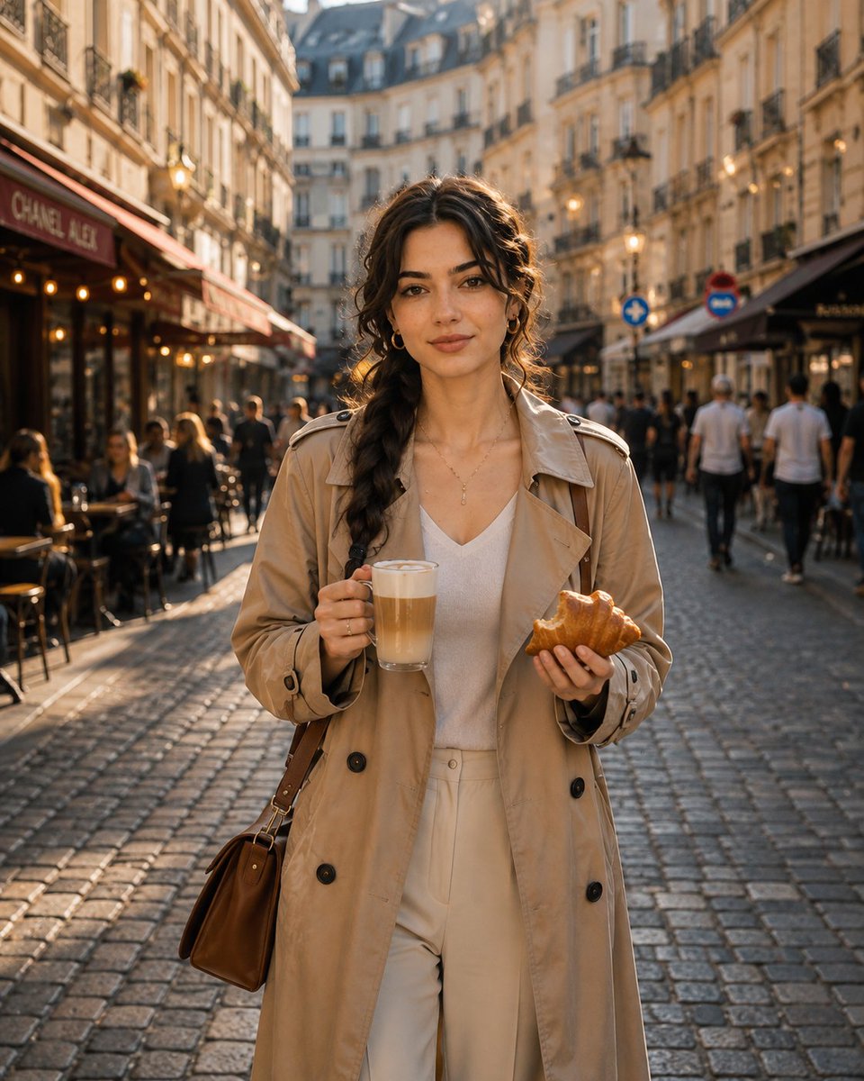 YouTube Thumbnail - Parisian Morning Coffee Lifestyle Scene — output 1