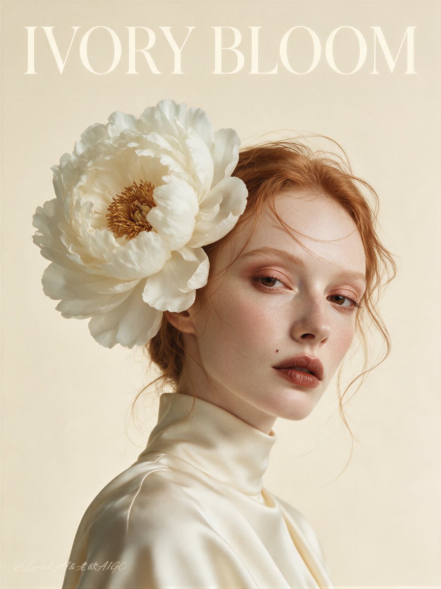 Product Marketing - Ivory Bloom Luxury Fashion Poster — output 1