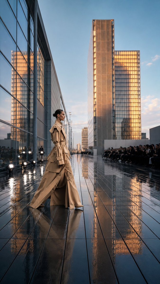 Social Media Post - Symmetrical Urban Fashion Editorial — output 1