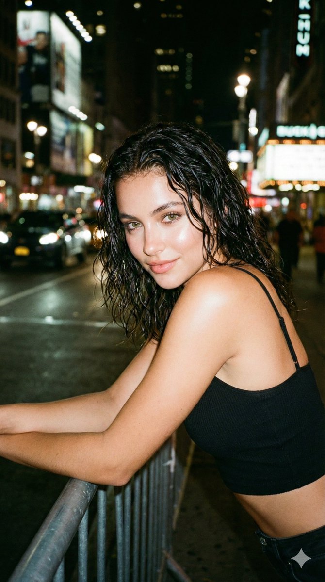 Ultra-Detailed Night City Portrait with Flash Photography Style — output 1