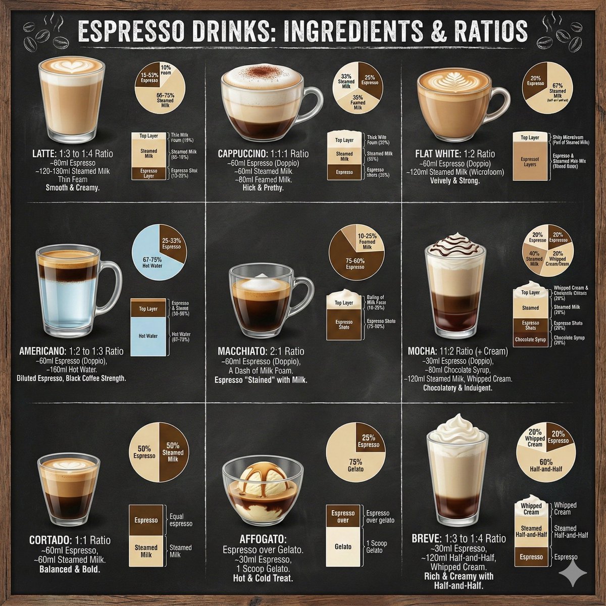Coffee drinks infographic — output 1