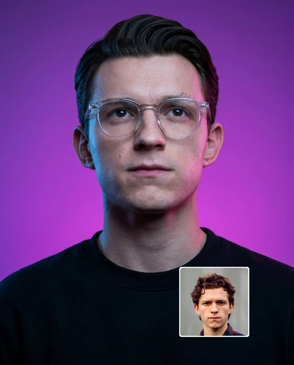 Profile / Avatar - Magenta and Cyan Rim-Lit Studio Portrait — output 1