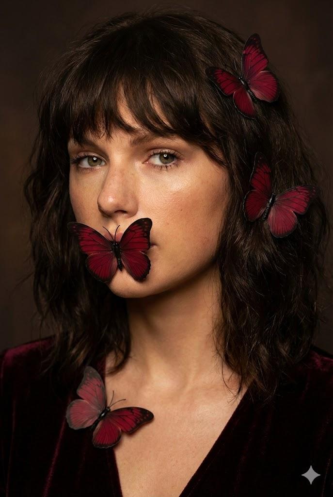 Product Marketing - Mysterious Portrait with Butterflies (Duplicate) — output 1
