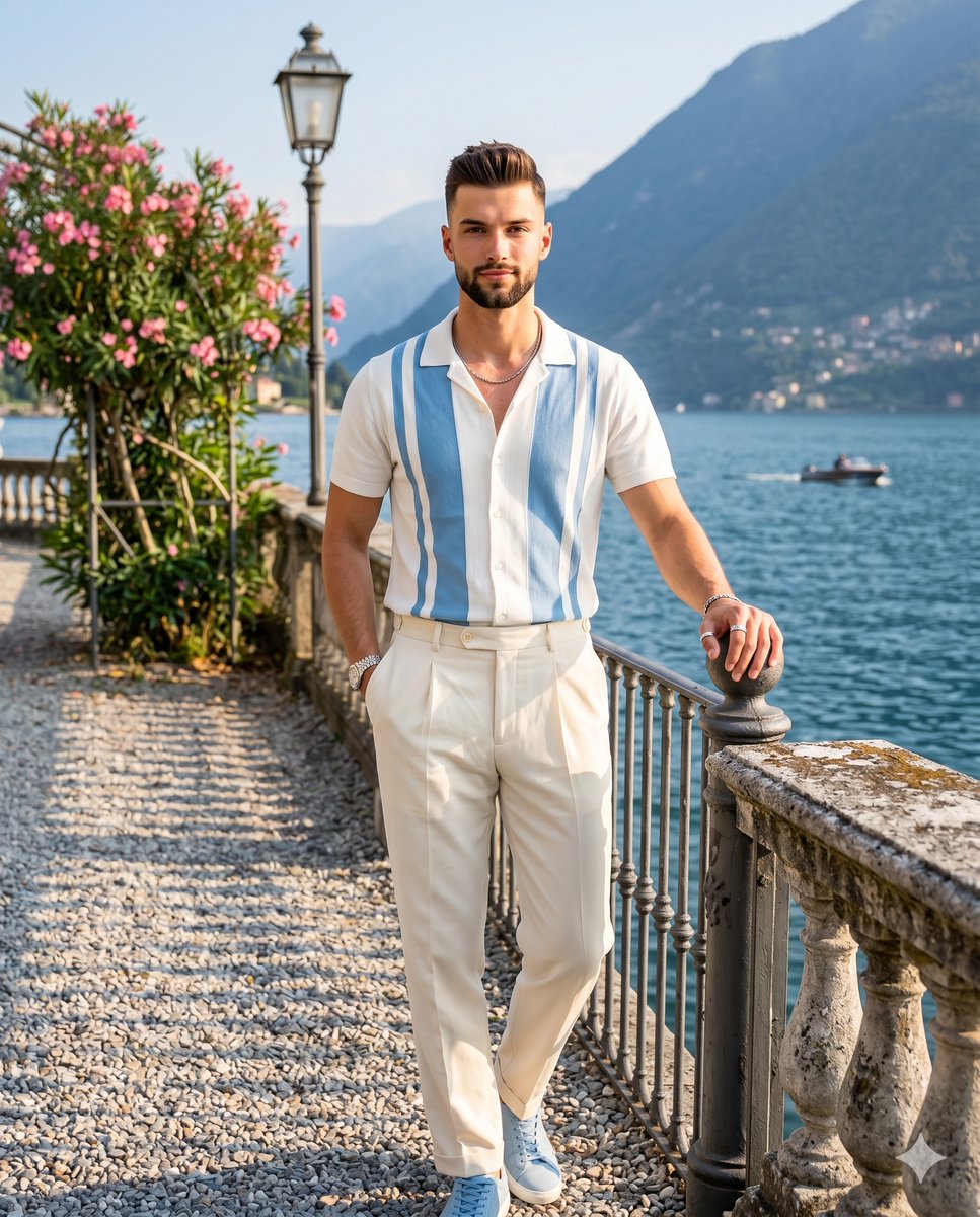 Profile / Avatar - Athletic Man Lakeside Resort Wear Portrait — output 1