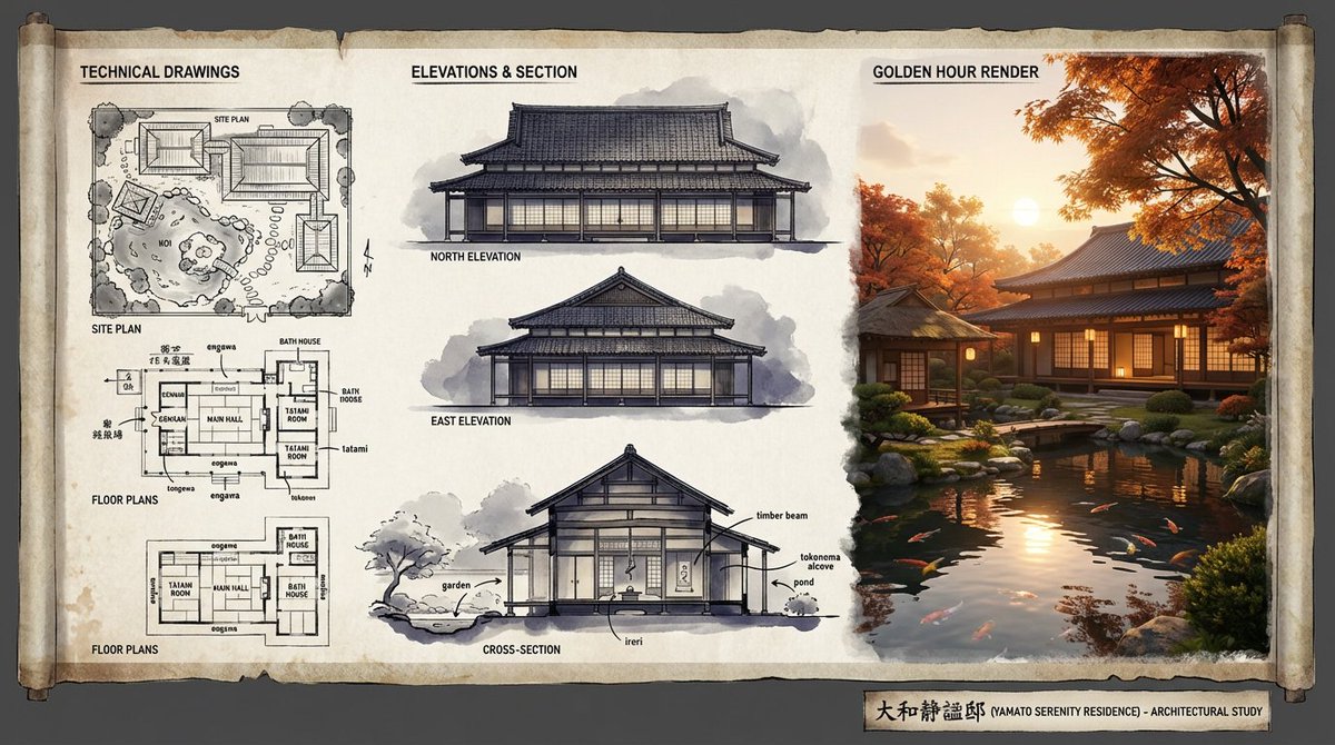 Infographic / Edu Visual - Architectural Illustrator Presentation Board Template — output 1