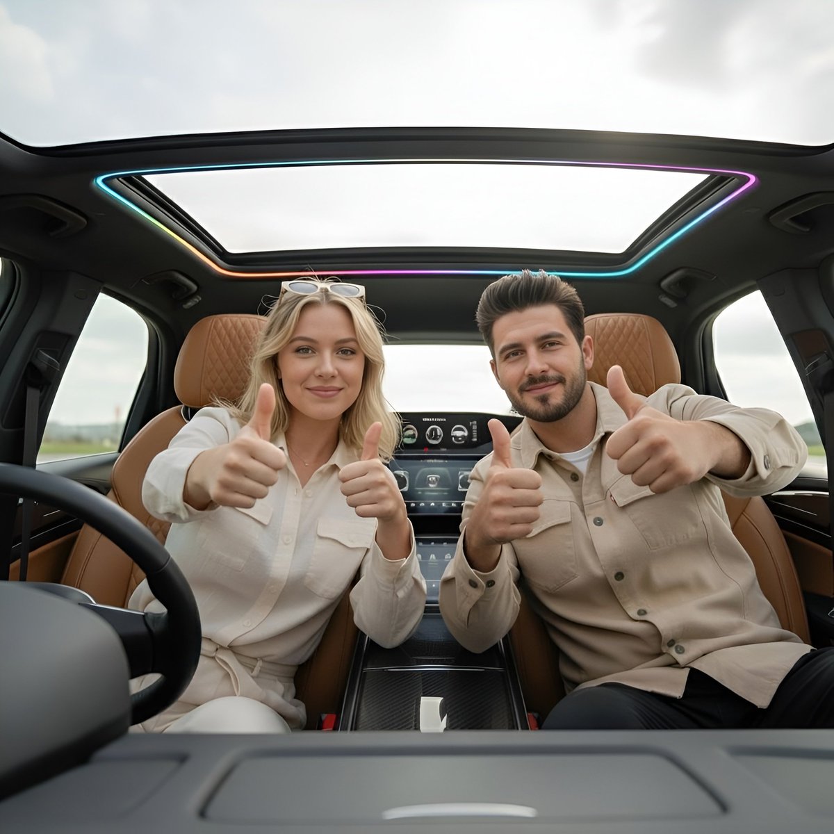 Ana de Armas Selfie in a Sports Car — output 1