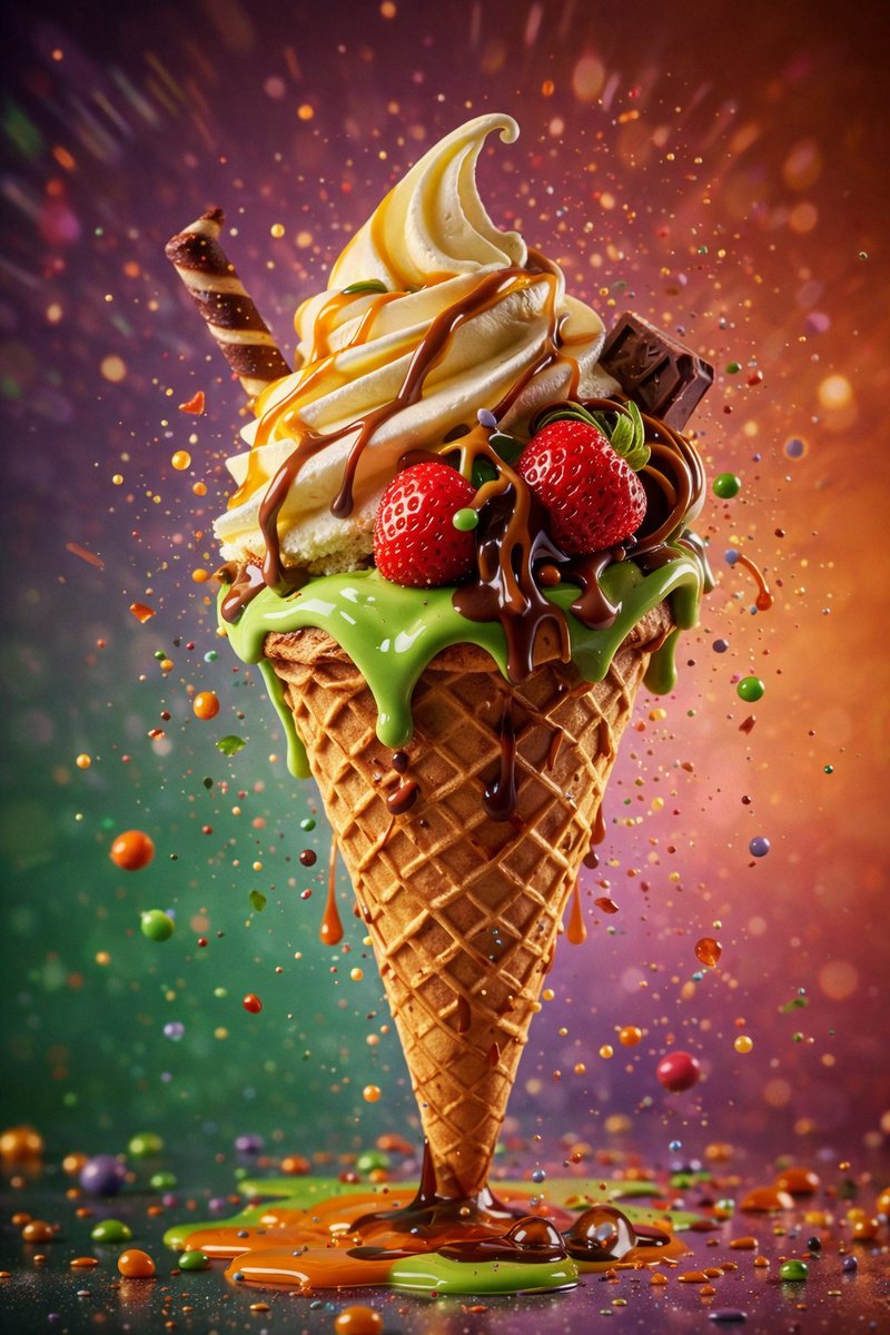 Product Marketing - Hyper-Realistic Ice Cream Dessert Photography Prompt — output 1