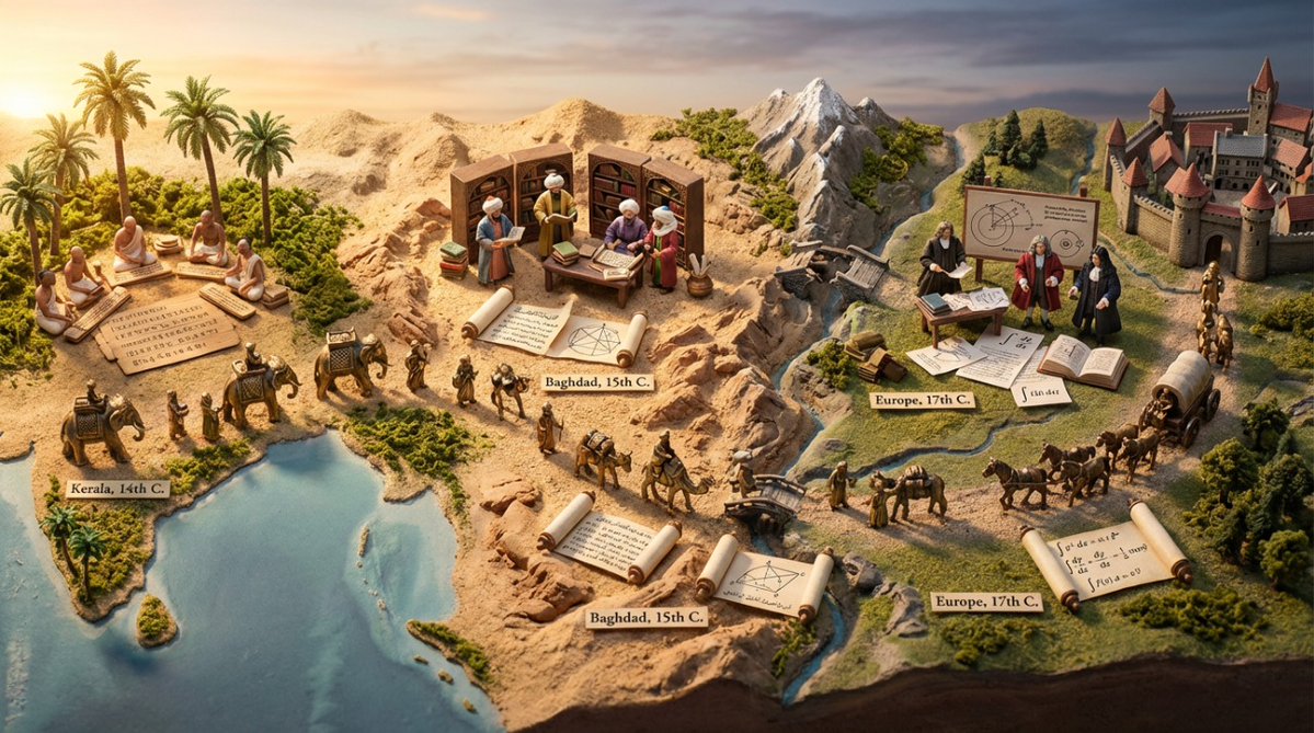 Infographic / Edu Visual - Miniature Diorama Prompt for Visualizing the Historical Journey of Calculus — output 1