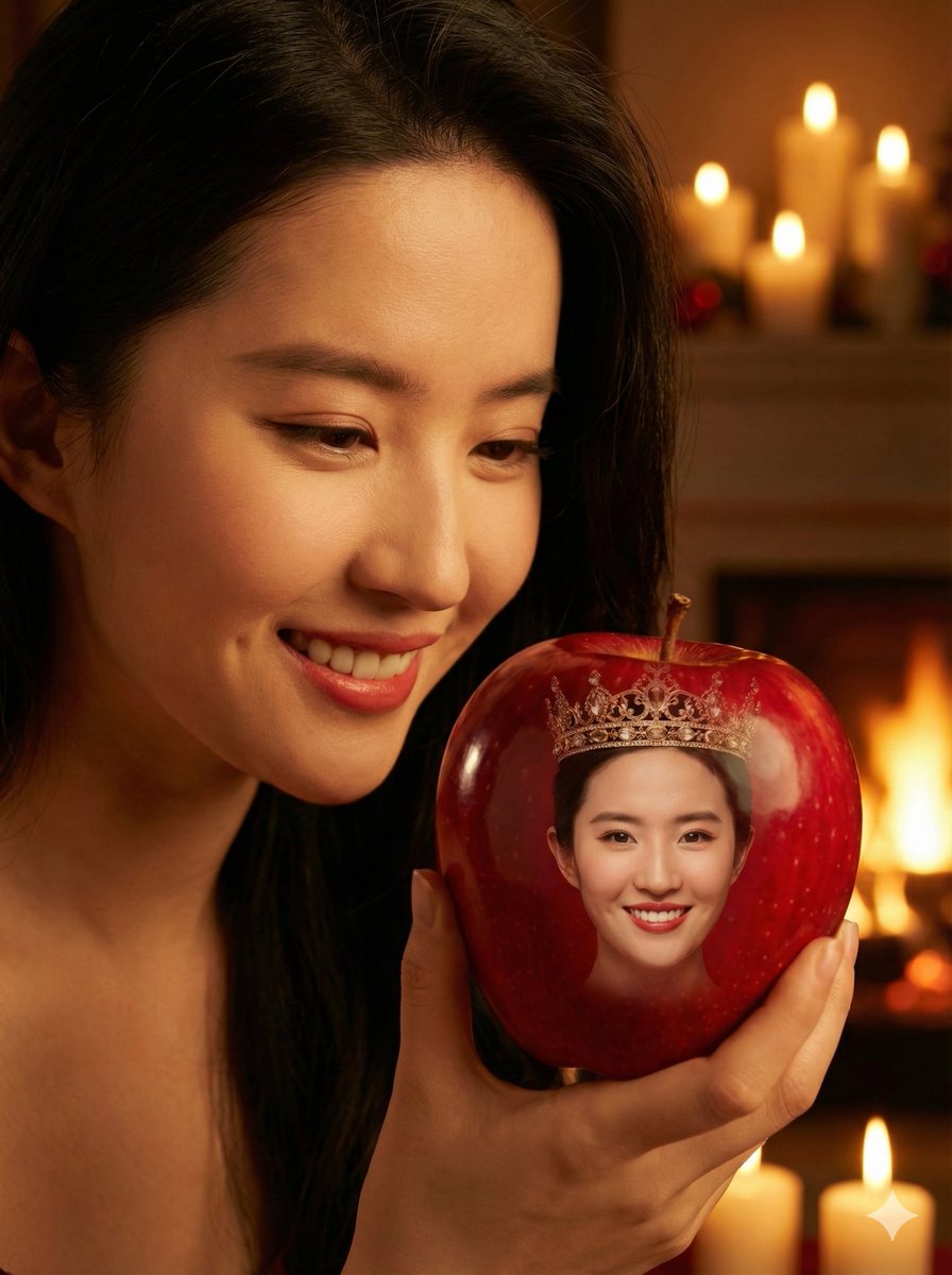 Product Marketing - Cinematic Close-up of a Woman Holding a Magical Apple — output 1