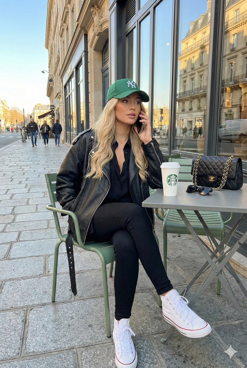 Parisian Cafe Street Style Photo Prompt — output 1