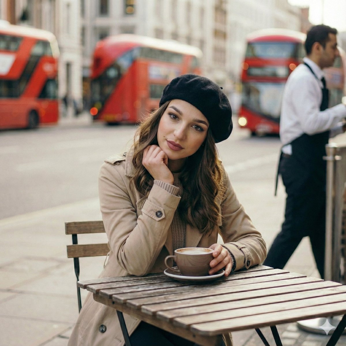 Candid London Cafe Morning Portrait (JSON) — output 1