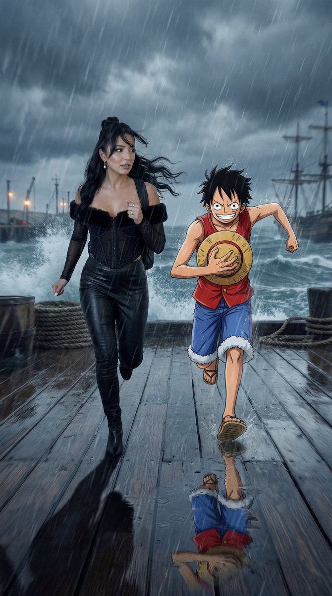 Comic / Storyboard - Cinematic Anime/Reality Action Blend Prompt — output 1