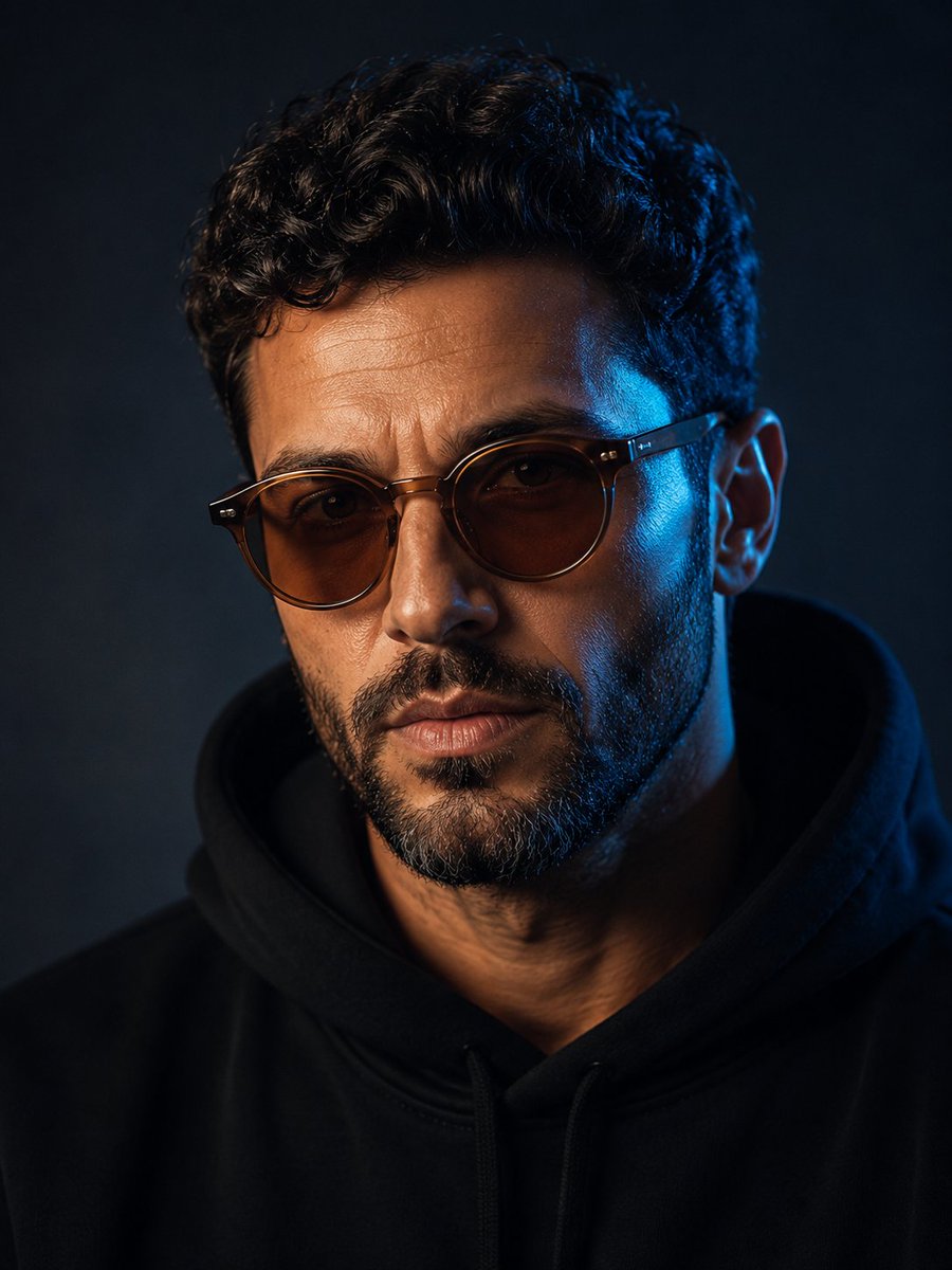Profile / Avatar - Stylish Middle-Aged Man Cinematic Portrait — output 1