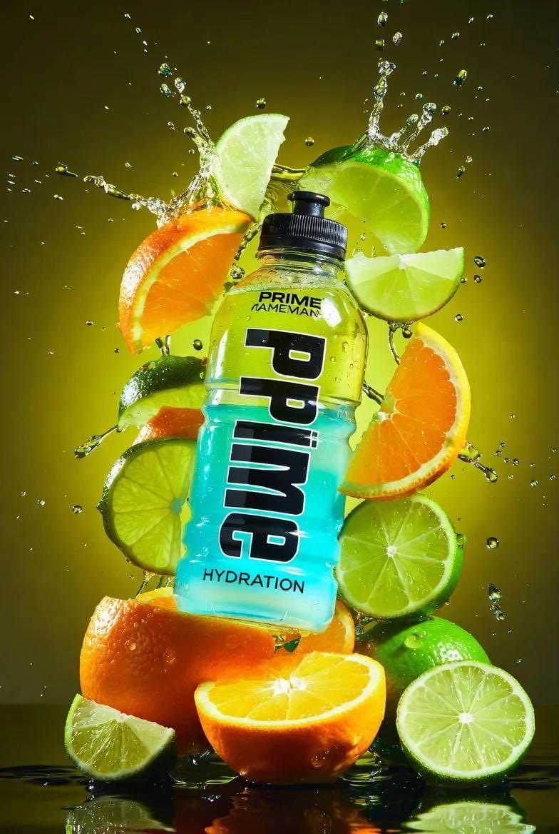 Hyper-Realistic Product Shot with Exploding Citrus and Liquid — output 1