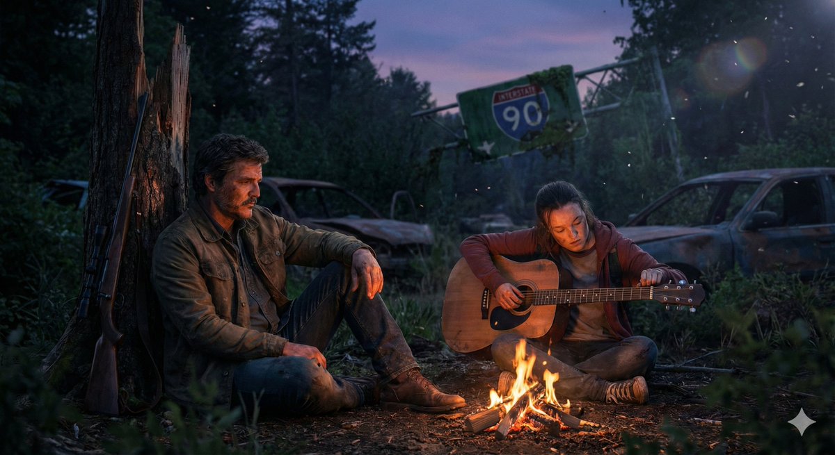 Cinematic Last of Us Campfire Scene — output 1