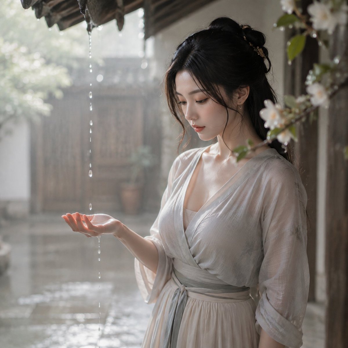 Comic / Storyboard - Tang Dynasty Courtyard Rain Scene — output 1
