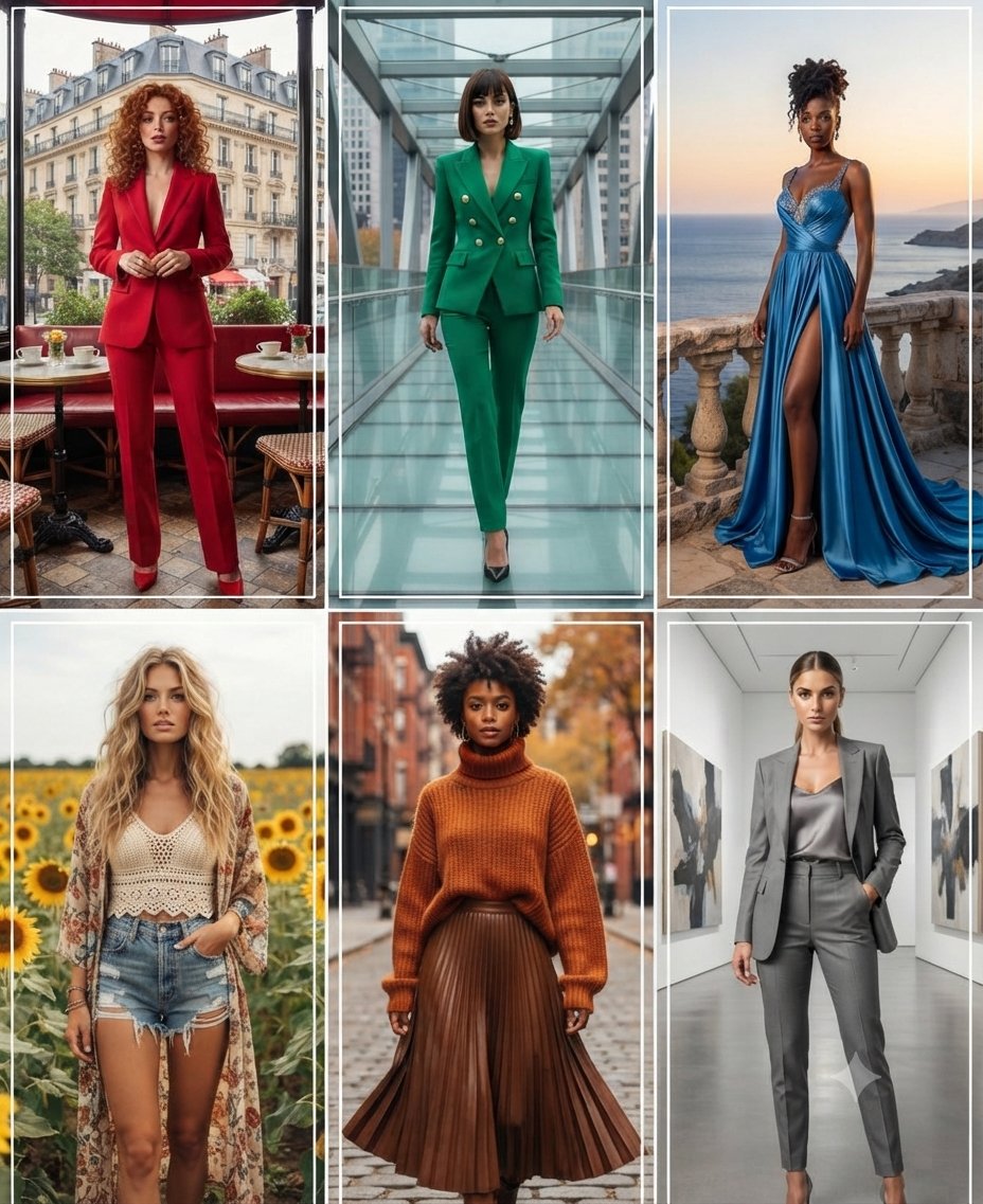 Product Marketing - Diverse Fashion Styles Grid Collage — output 1
