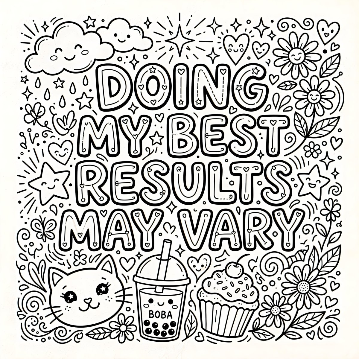 Infographic / Edu Visual - Whimsical Coloring Page Illustration — output 1