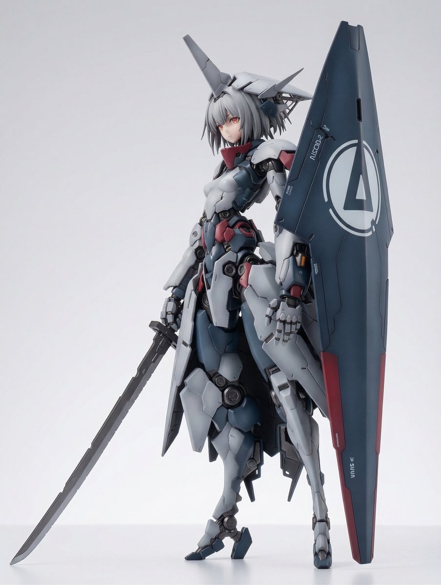 E-commerce Main Image - KNIGHT MECHA GIRL Figure Concept — output 1
