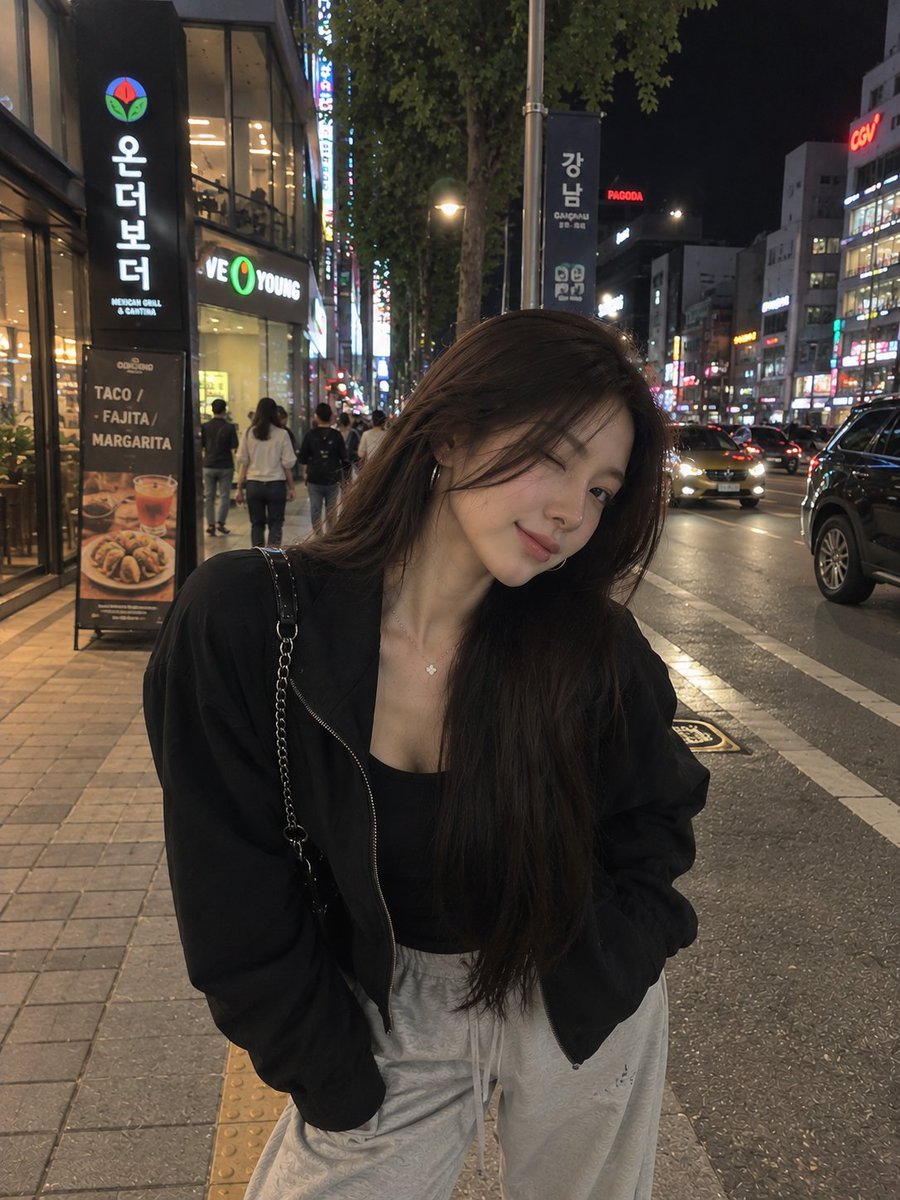 Profile / Avatar - Urban Night Street Selfie Portrait — output 1