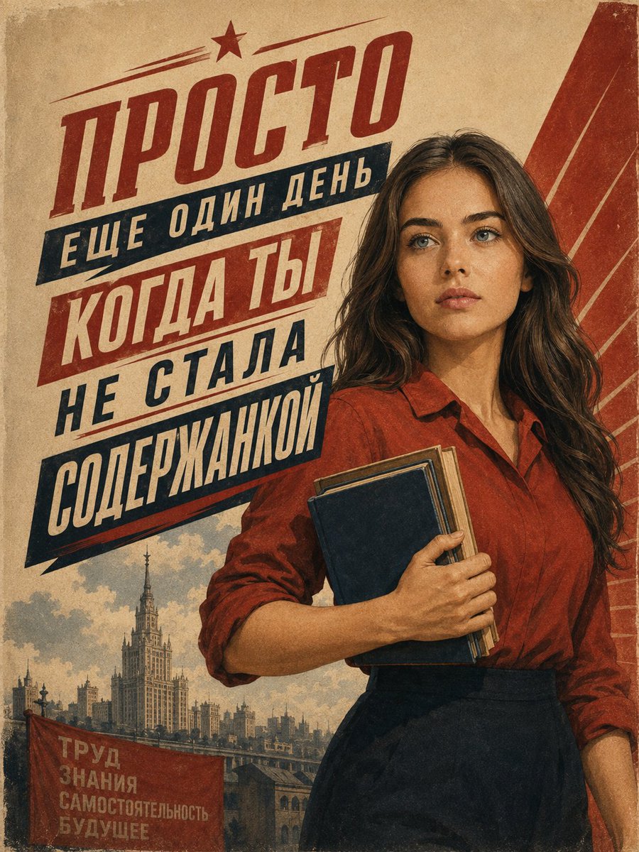 Infographic / Edu Visual - Vintage Soviet Student Propaganda Poster — output 1
