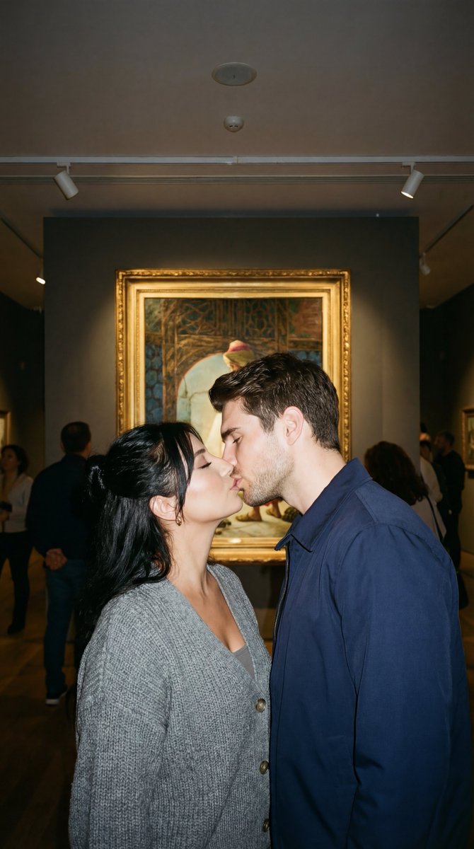 Social Media Post - Candid Kiss in Pera Museum Film Still — output 1
