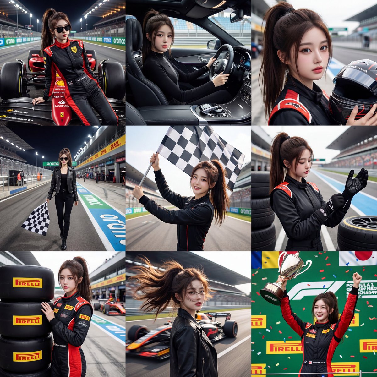 3x3 Motorsport Glamour Photo Collage — output 1