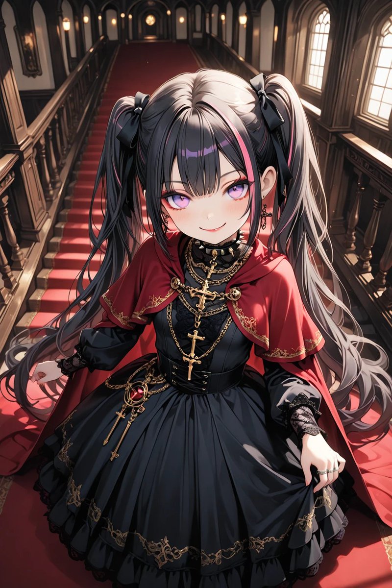 Comic / Storyboard - Anime Gothic Lolita Cape Transformation — output 1