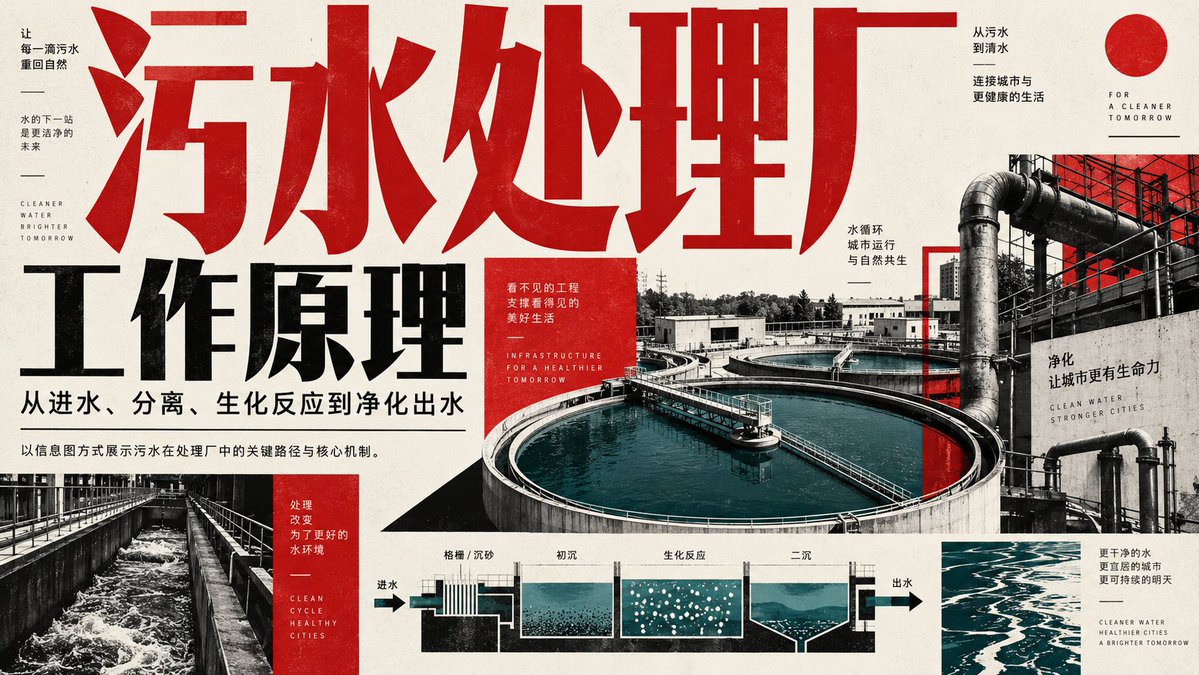 Infographic / Edu Visual - Wastewater Treatment Plant Infographic — output 1