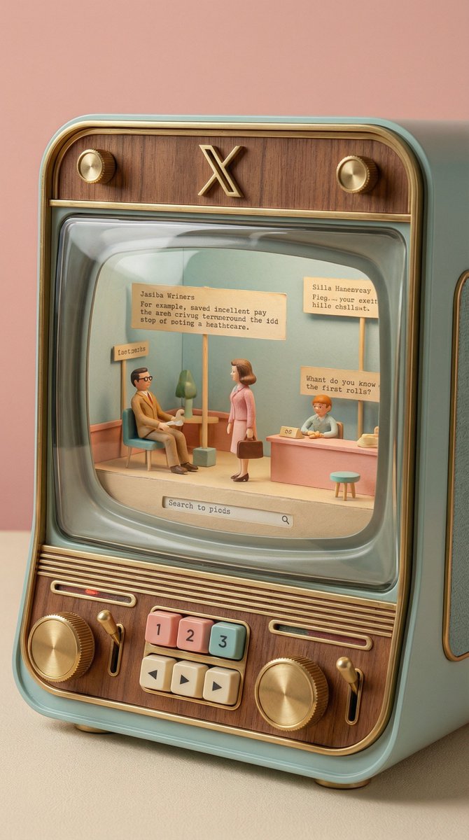 Wes Anderson-designed X App Mobile Interface — output 1