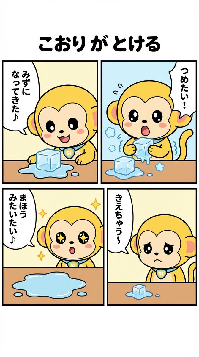Nano-kun's Daily Life: Melting Ice Comic Strip Prompt — output 1