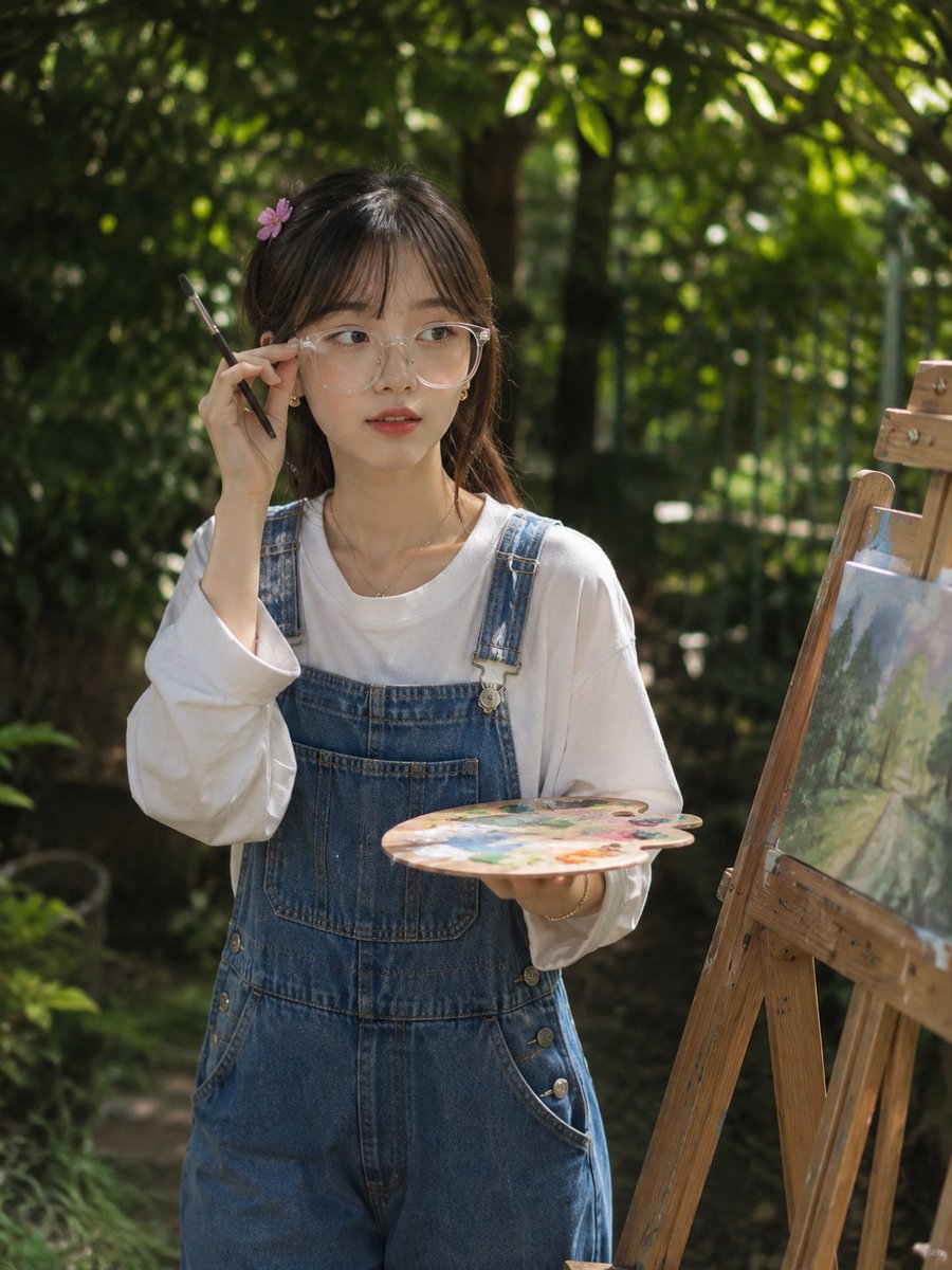 Social Media Post - Garden Artist Dreamy Portrait — output 1