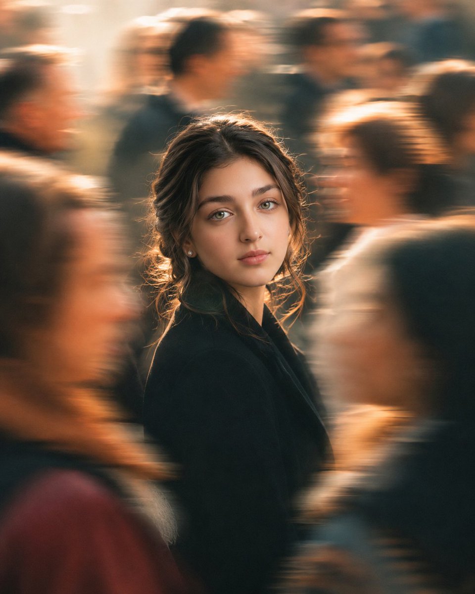 Social Media Post - Golden Hour Crowd Portrait — output 1