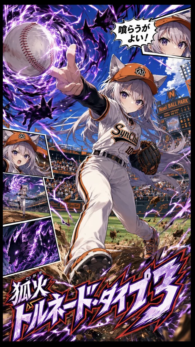 Comic / Storyboard - Anime Girl Pitching Baseball