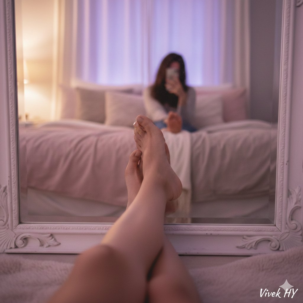 Mirror Pose Selfie Aesthetic Prompt — output 1
