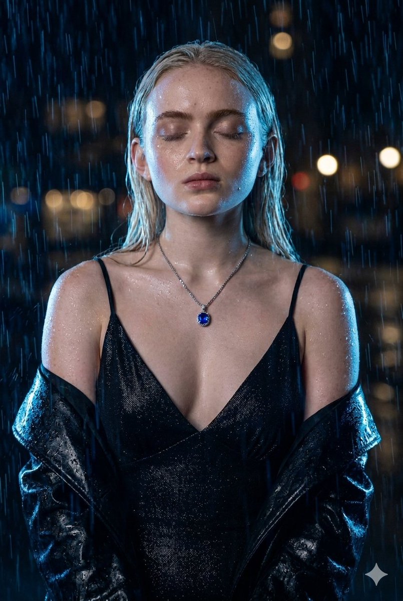 Social Media Post - Cinematic Rain Night Portrait โ output 1