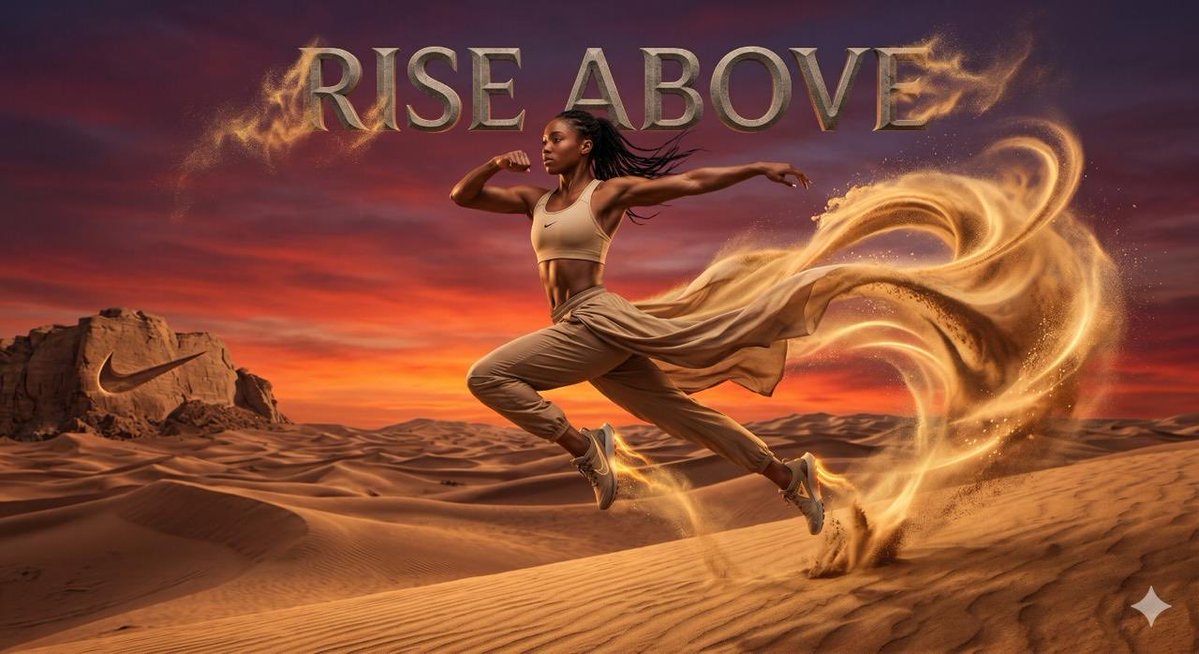 Product Marketing - Surreal desert athletic campaign — output 1