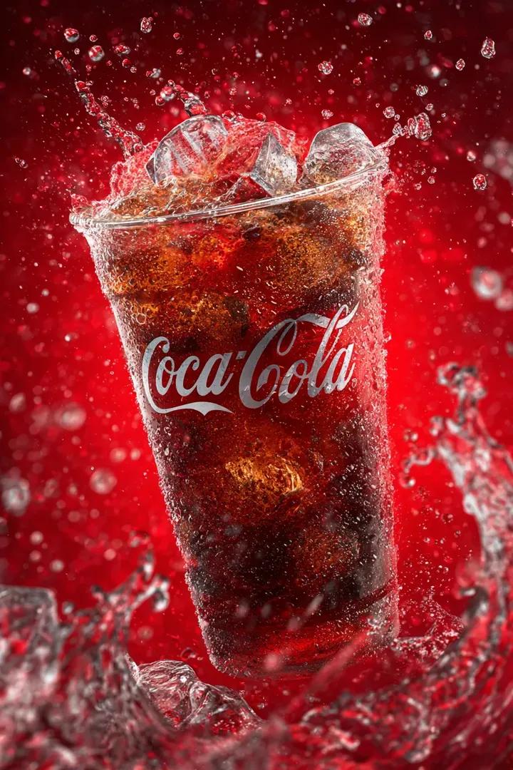 E-commerce Main Image - Coca Cola Product Photography with Splashes โ output 1