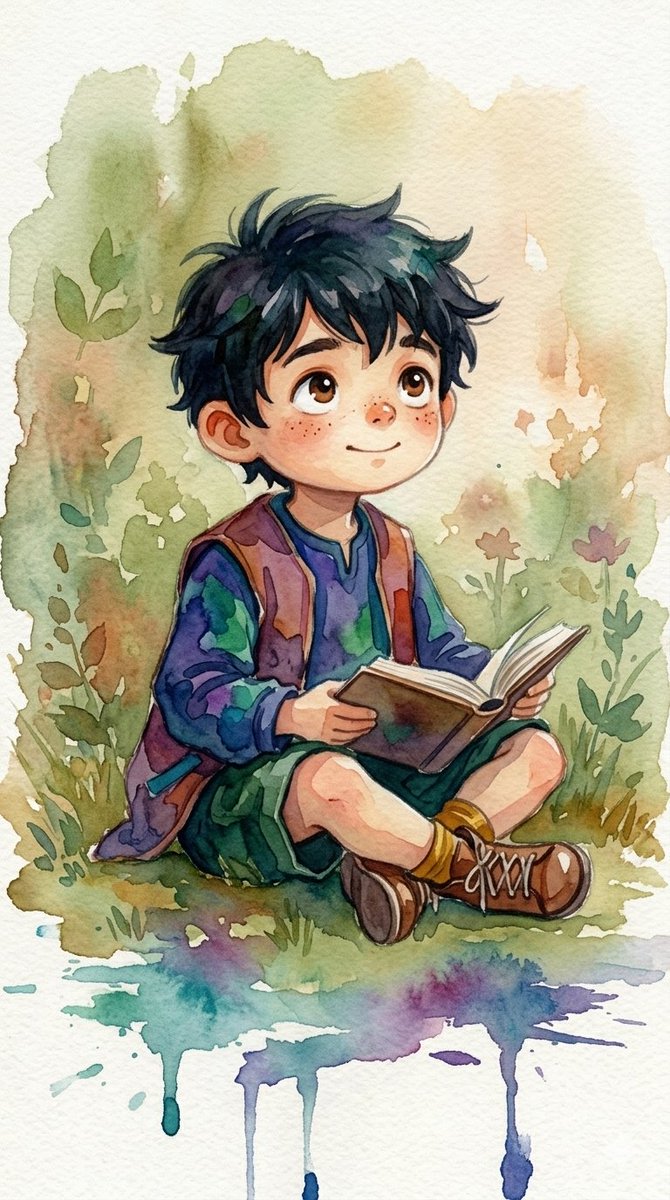 Comic / Storyboard - Watercolor Woodland Children Illustrations — output 1