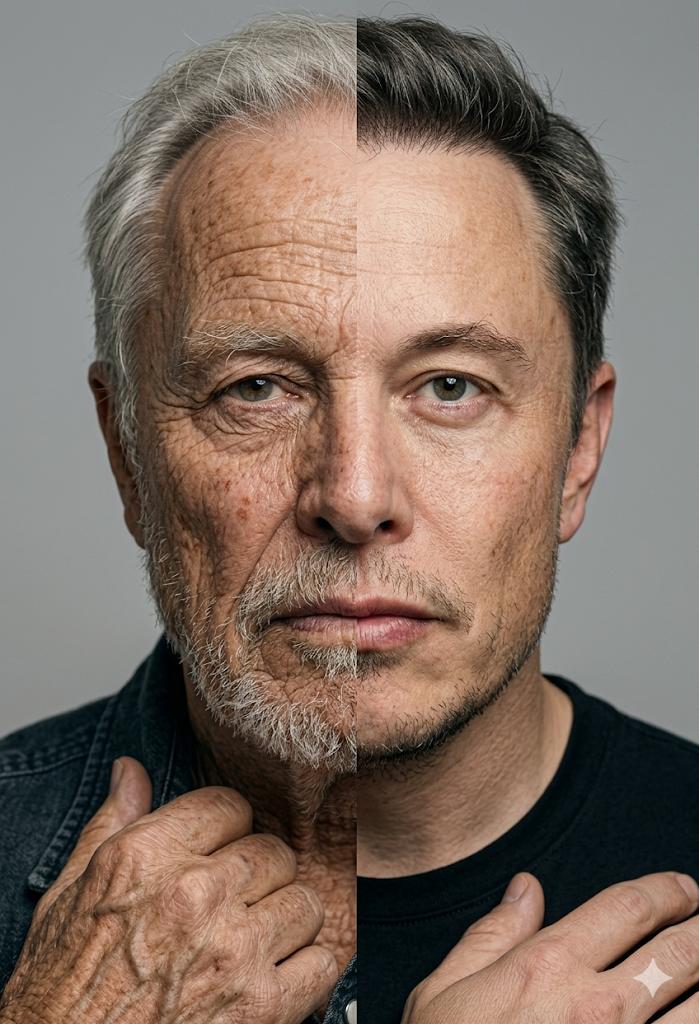 Profile / Avatar - Split Screen Aging Effect — output 1