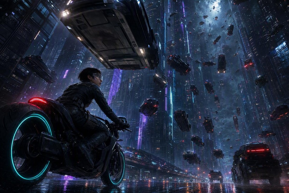 Comic / Storyboard - Futuristic Sci-Fi Gravity Reversal Keyframe — output 1